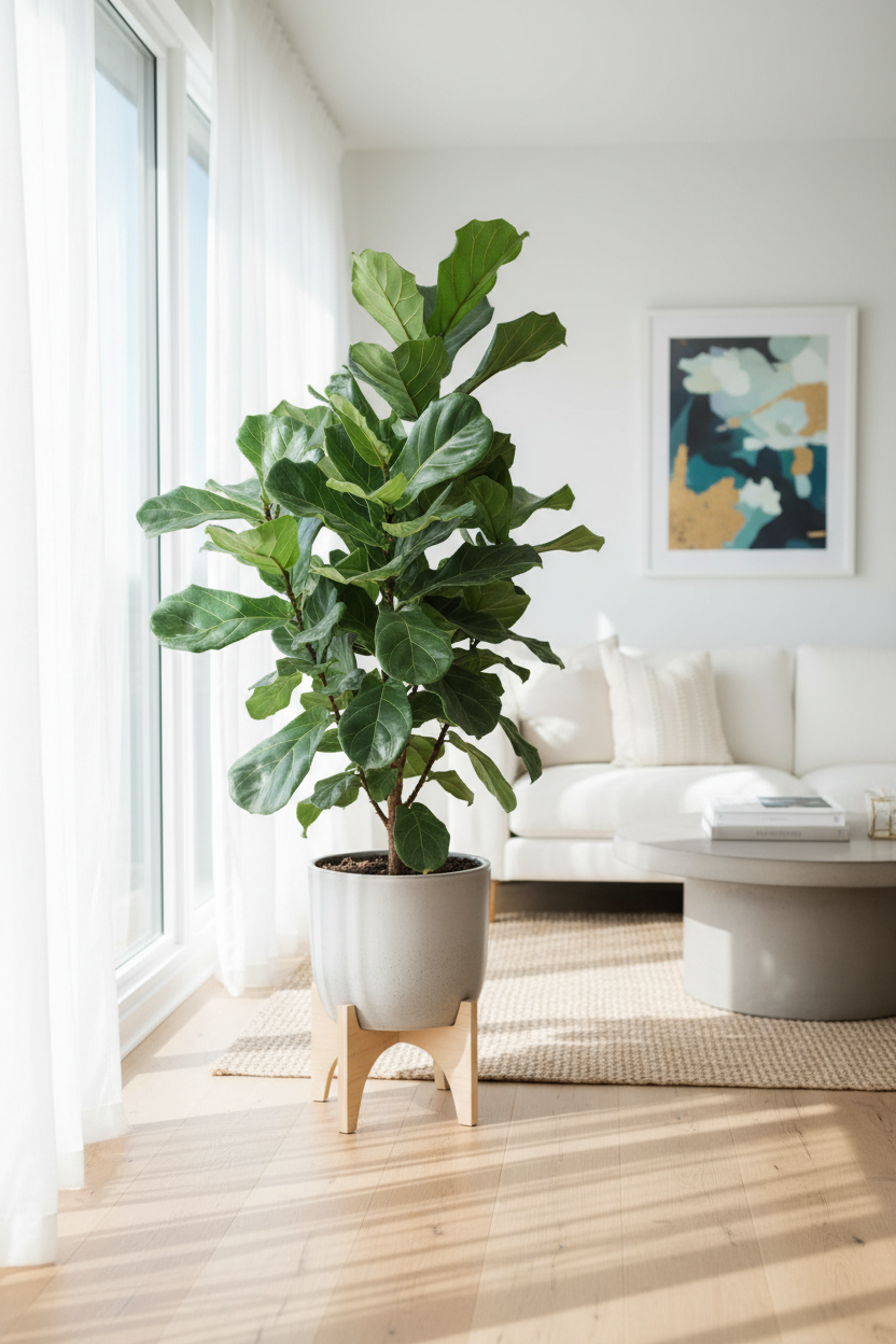 Ficus Lyrata Bambino lifestyle portrait