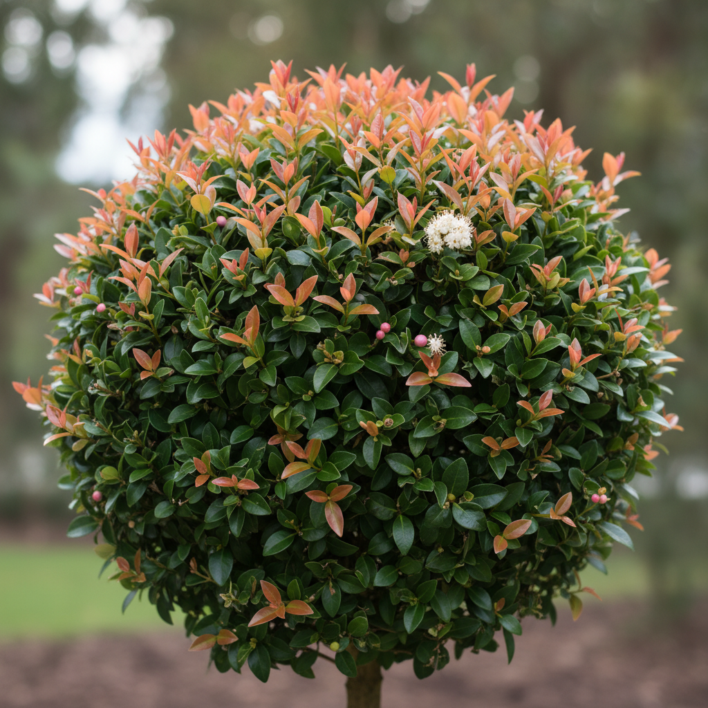 Syzygium 20L single ball foliage detail