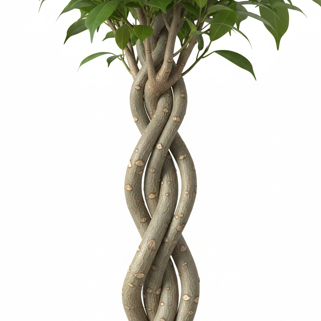 Ficus Braided Benjamina trunk detail