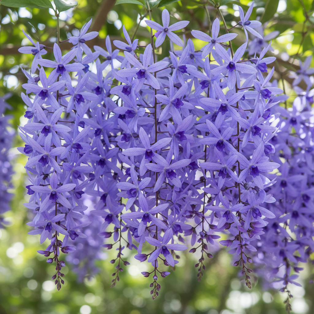 Petrea Volubilis Blue flower detail