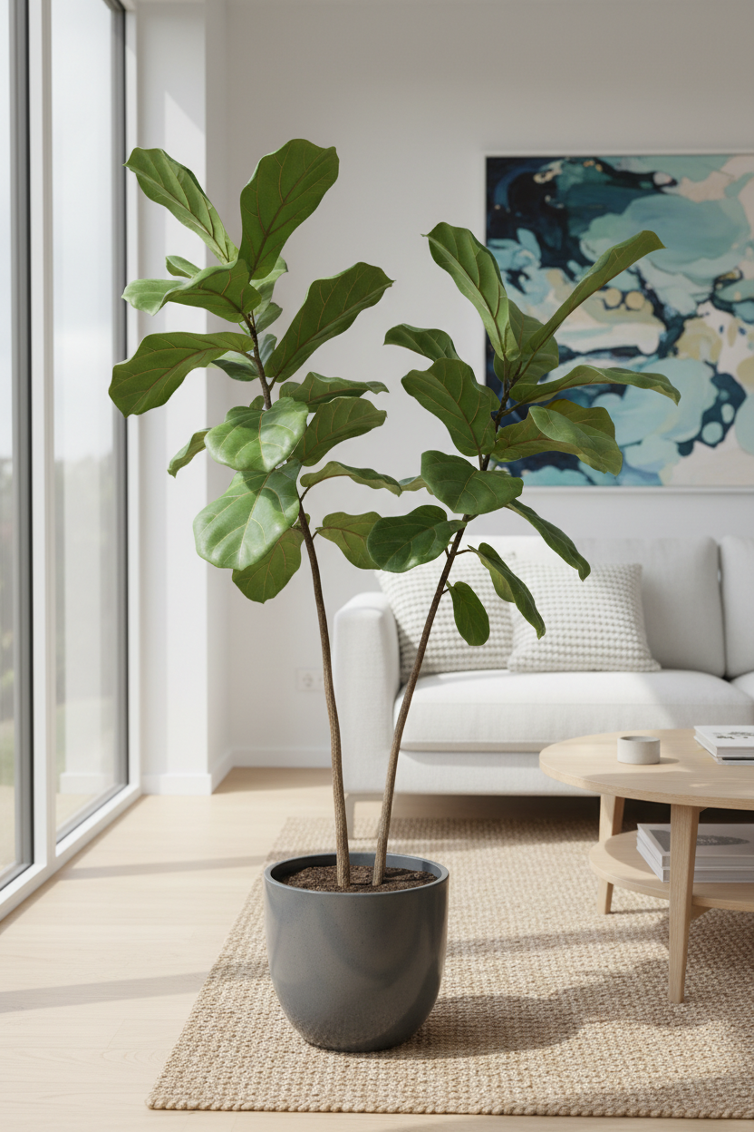 Ficus Bushy Lyrata 2 Heads 19cm - Lifestyle