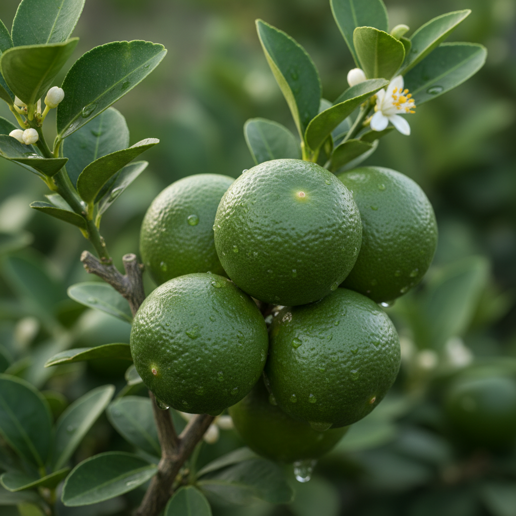 Citrus Mini Me Lime green fruit close-up detail