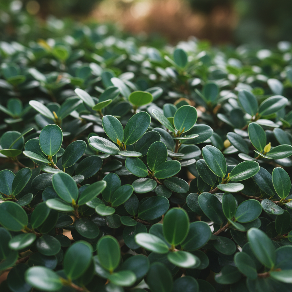 Ficus Microcarpa Hawaii foliage close-up detail
