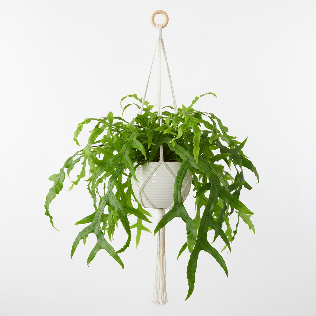 Fern Microsorum Kangaroo in hanging basket